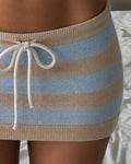 Halo Skirt - Ice Blue Stripe