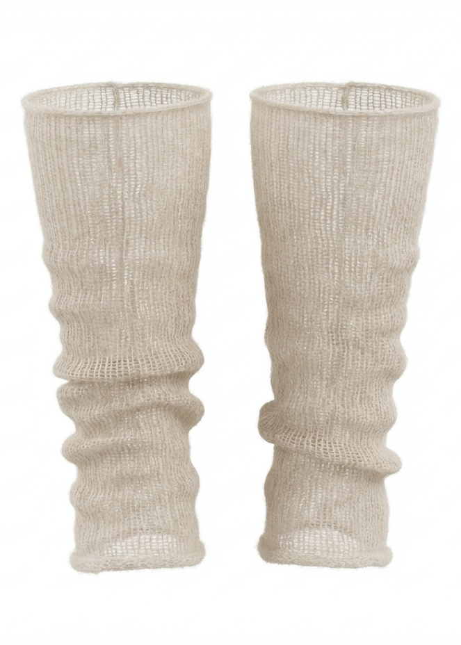 Mohair Leg Warmers - Cloud