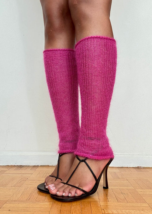 Mohair Leg Warmers - Orchid